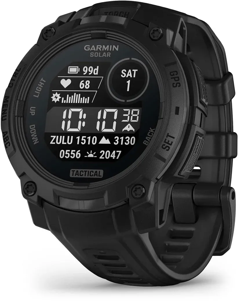Garmin - Instinct 3 - 45 mm Solar Tactical - negru - smartwatch robust cu GPS