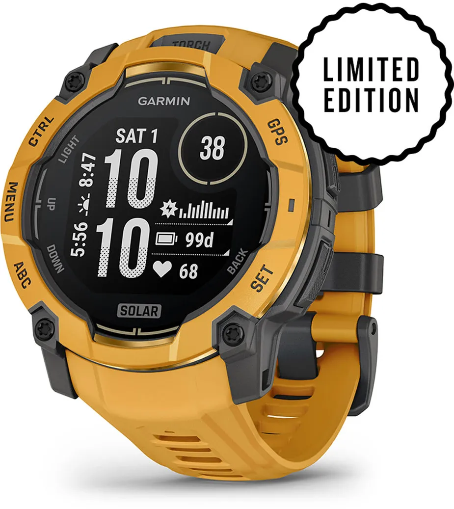 Garmin - Instinct 3 - 50 mm Solar - Sunburst | Grey - smartwatch robust cu GPS