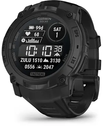 Garmin - Instinct 3 - 50 mm SOLAR Tactical  - negru - smartwatch robust cu GPS