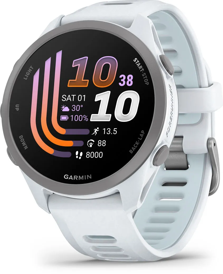 Garmin - Forerunner 170 Music - 43mm - Whitestone | Cloud Blue