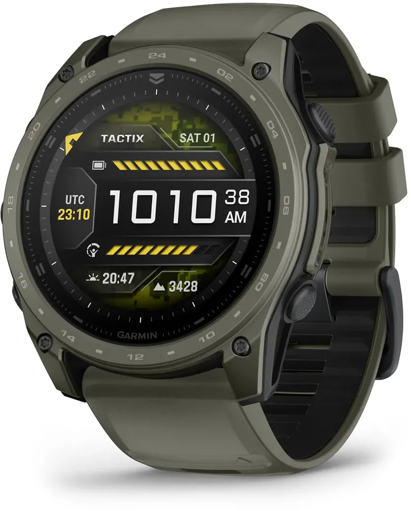 Garmin - Tactix 8 AMOLED Sapphire Cerakote Ballistics Ultralight - Olive Drab - 51 mm