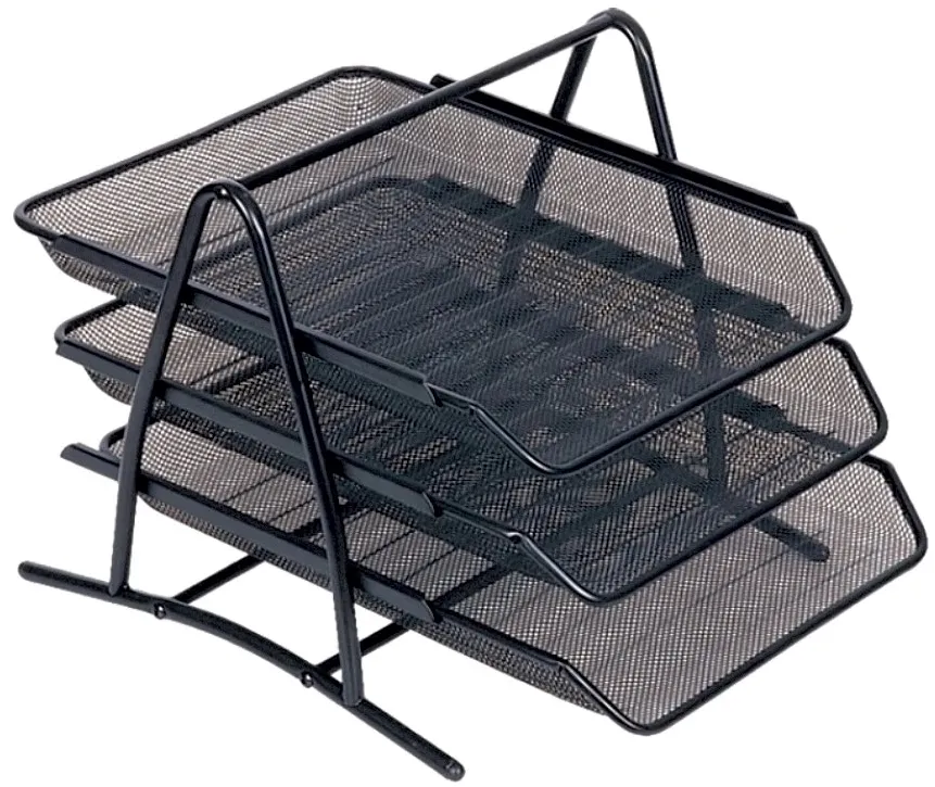 Set 3 tavite pentru documente Mesh Memoris-Precious, metal, negru