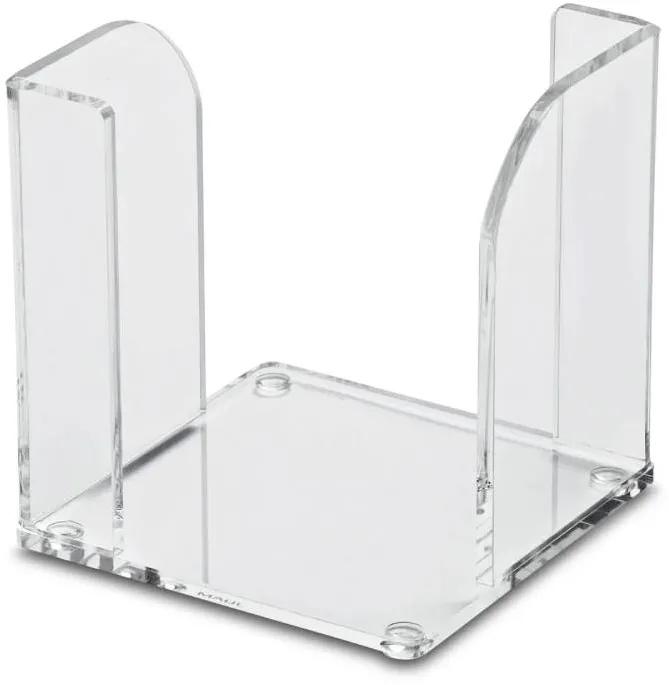 Suport pentru cub hartie Maul, sticla acrilica, transparent, 9x9 cm