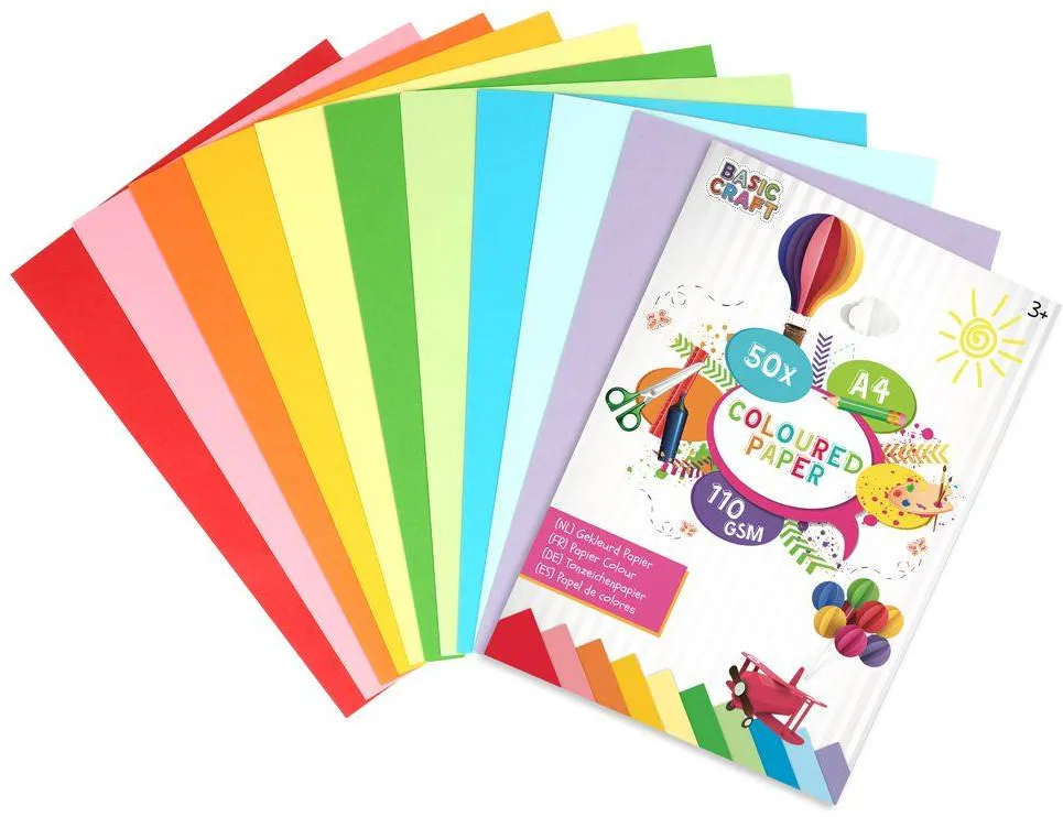 Set carton color Creative Craft, 110 gr, 50 file
