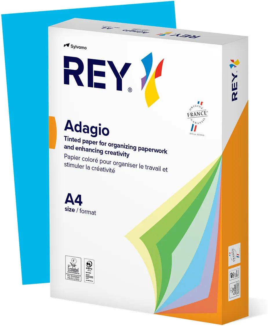 Hartie color REY Adagio, A4, 80g, 500 coli/top, albastru intens, Deep Blue 51