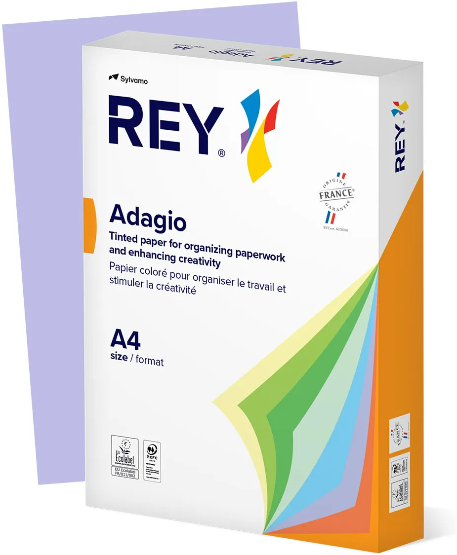Hartie color REY Adagio, A4, 80g, 500 coli/top, lavanda, Lavender 61