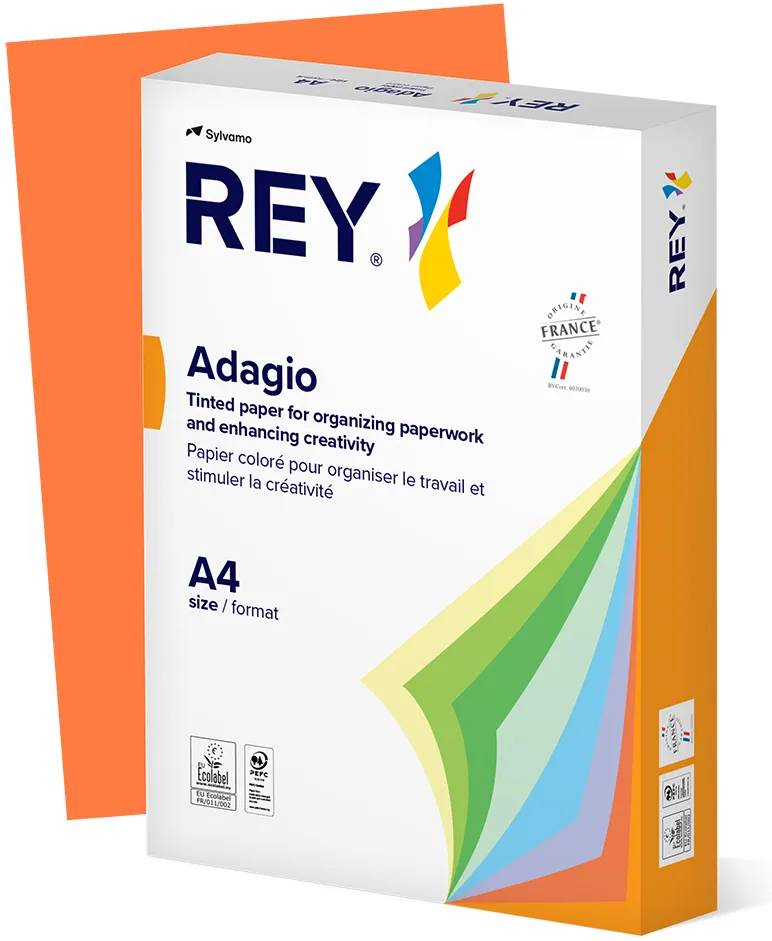 Hartie color REY Adagio, A4, 80 g, 500 coli/top, Orange 21