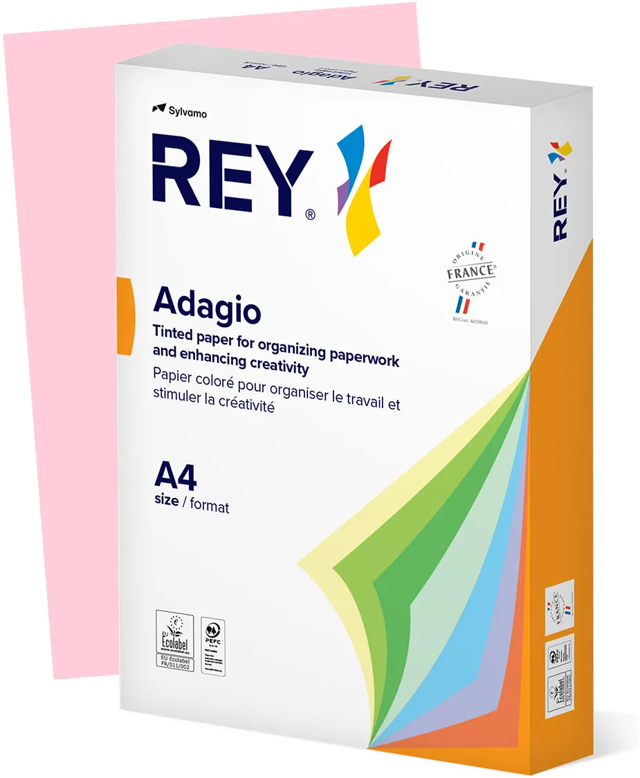 Hartie color REY Adagio, A4, 80g, 500 coli/top, roz pastel, Pink 89