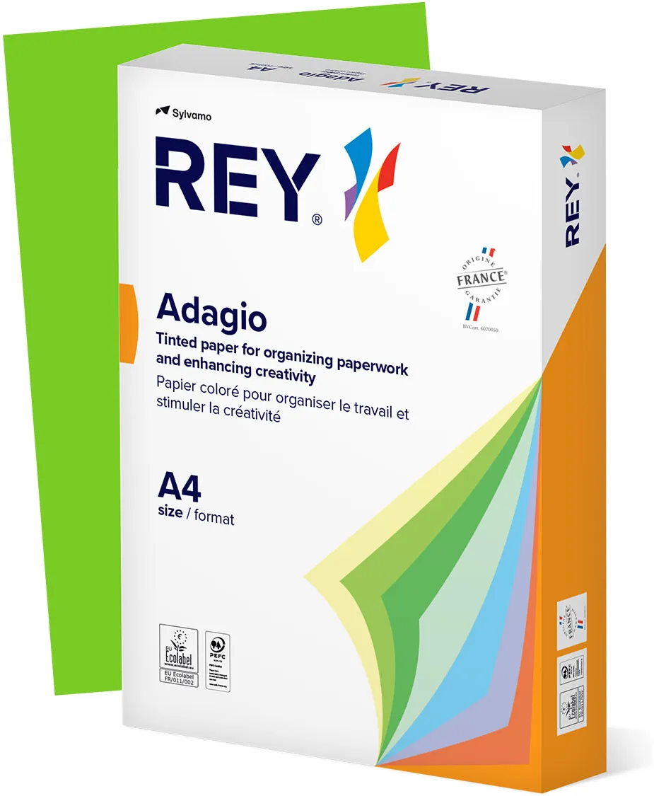 Hartie color REY Adagio, A4, 80g, 500 coli/top, verde intens, Deep Green 52