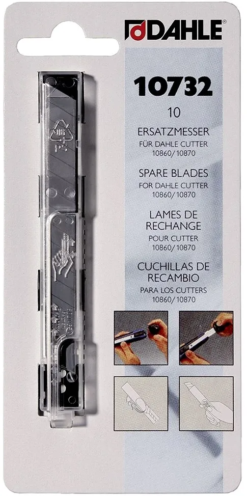 Lame de rezerva Dahle 10750 pentru cutter, 9 mm, 10 buc/set