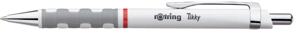 Pix cu mecanism, Rotring, Tikky III, 0.8 mm, alb, mina albastra