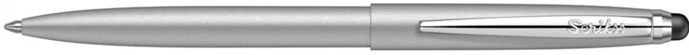 Pix cu mecanism Scrikss Stylus Matt Grey, gri deschis, metalic touch vf M scriere albas