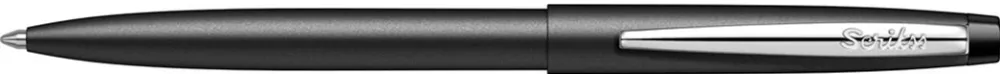 Pix cu mecanism Scrikss Black, metalic vf M scriere albastra