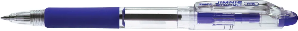Pix cu mecanism Zebra Jimnie, grip, corp plastic, varf 0.7 mm, culoare scriere albastru