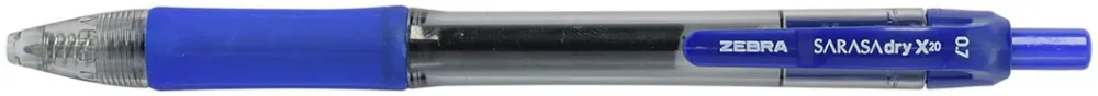 Pix cu mecanism Zebra Sarasa cu gel, grip, corp plastic, varf 0.7 mm, culoarea scrierii albastru