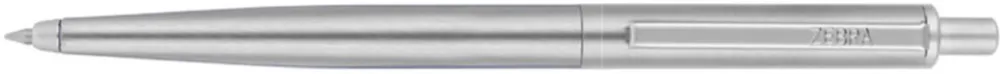 Pix cu mecanism Zebra, 901, 0.7 mm, corp argintiu, scriere albastra