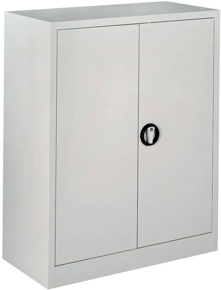 Dulap metalic Ceha, gri, 92x42x120 cm, 2 usi batante si 2 polite