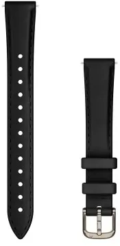 Garmin - curea piele - Lily 2 - 14 mm - black I cream gold hardware