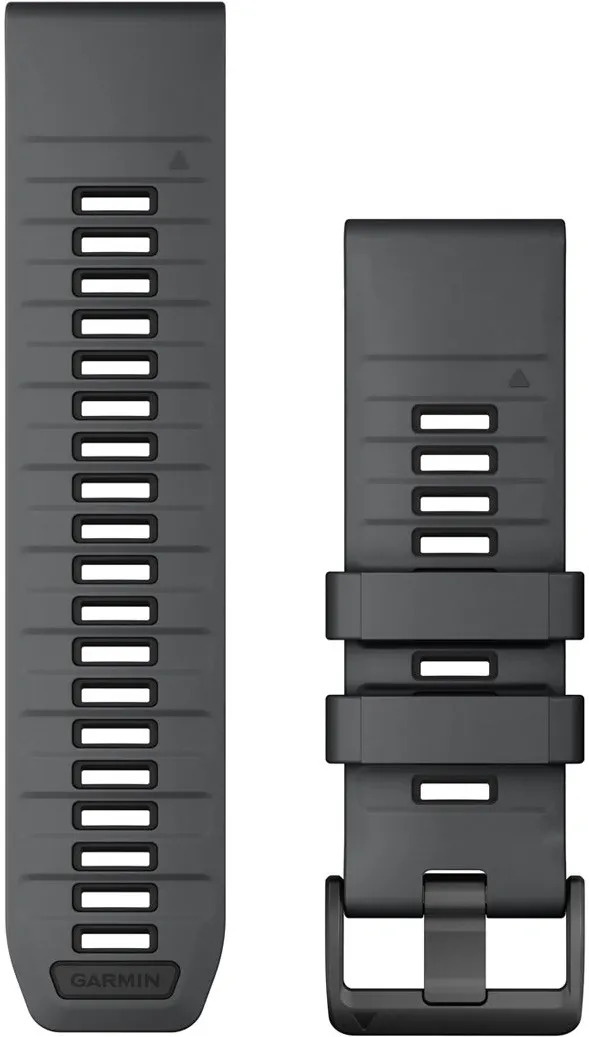 Garmin - curea silicon - QuickFit 26 watch band - Slaye gray | Black Silicone
