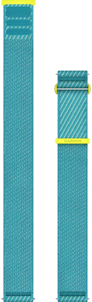 Garmin - curea nailon - Quick Release 22 - Comfort Fit - Turquoise I AMP Yellow