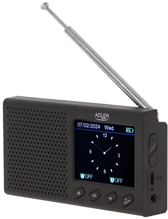 Radio portabil cu ceas ad 1198 Adler