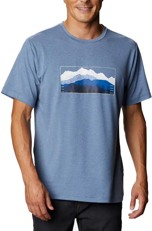 Columbia - Tricou Barbati Columbia Tech Trail Graphic Tee - albastru - M