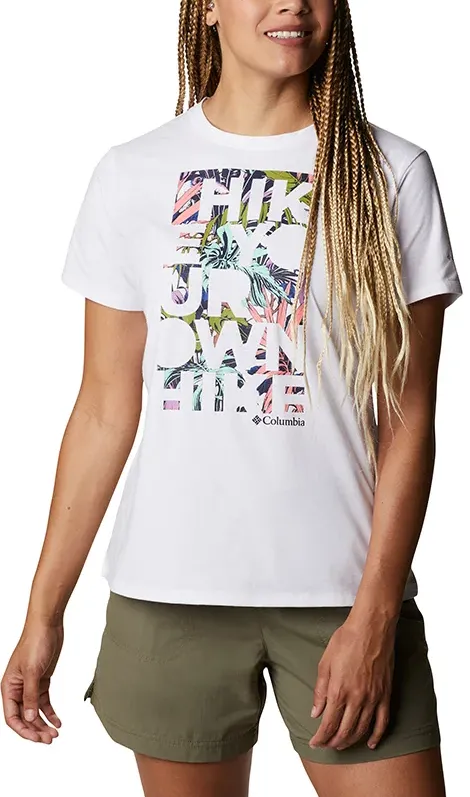Columbia - Tricou Femei Columbia Sun Trek Ss Graphic Tee - alb - S