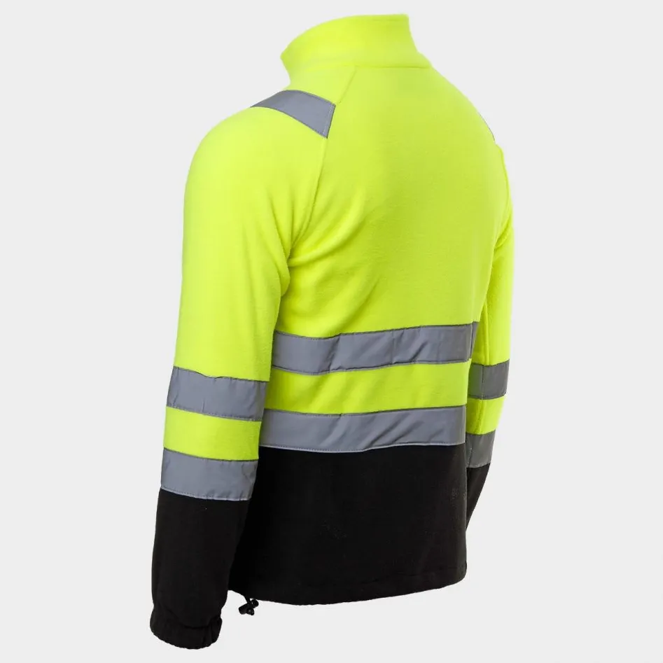 Jacheta reflectorizanta, STENSO, PRISMA, HV Yellow, fleece, galben neon, marimea M