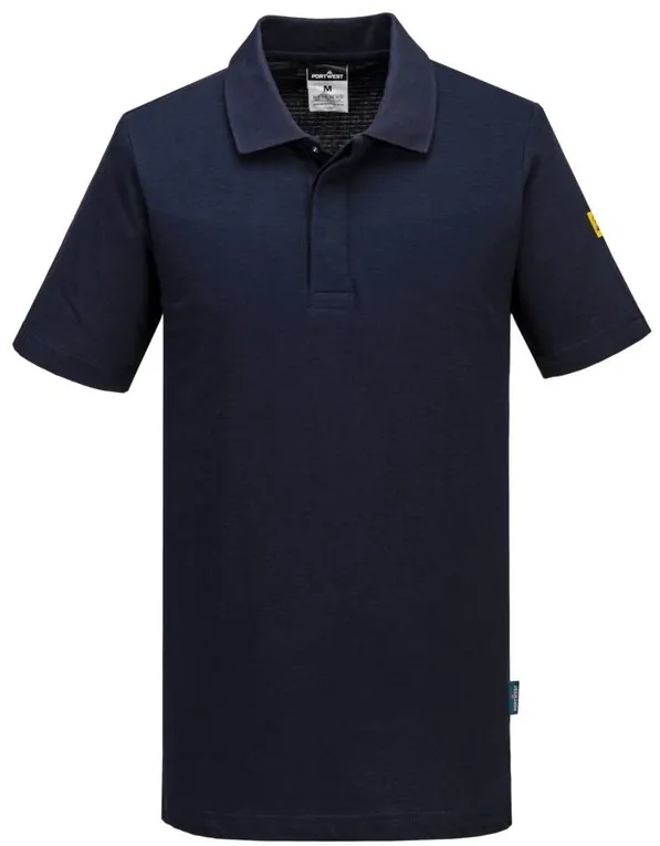 Tricou polo Portwest AS21, antistatic ESD, bleumarin, marimea M