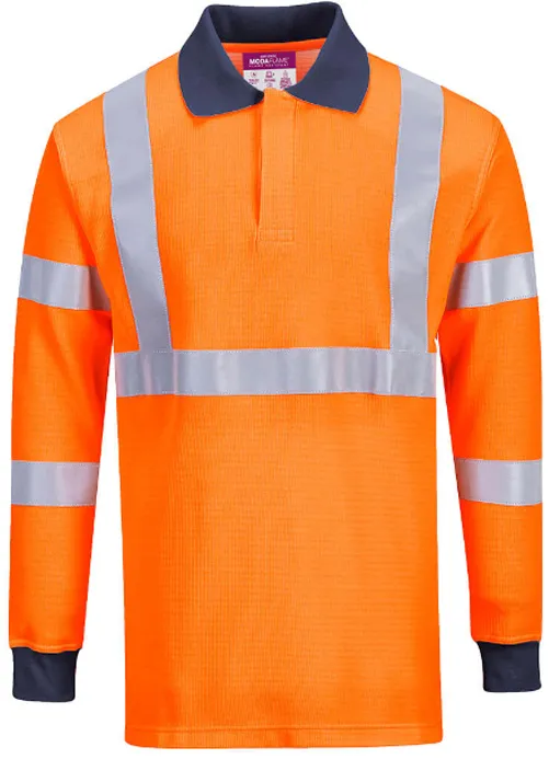 Tricou polo Portwest ignifug portocaliu marimea L