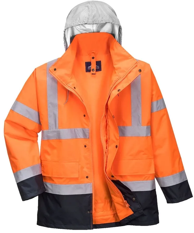 Jacheta Portwest S471 Contrast Traffic 4-in-1, portocaliu/navy, EN ISO 20471 Clasa 3