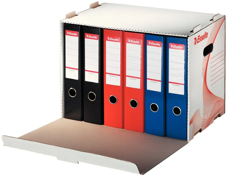 Container de arhivare Esselte Standard pentru bibliorafturi, 525x338x306 mm