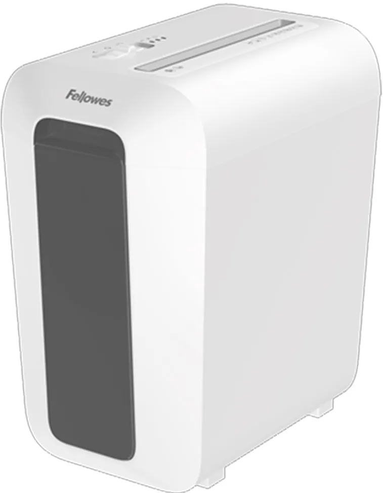 Distrugator documente manual, Fellowes Powershred LX65, 10 coli, cross cut, alb