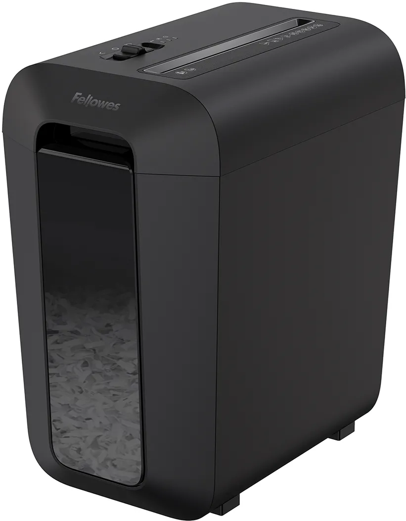 Distrugator documente Fellowes LX65, cross cut, 10 coli, negru