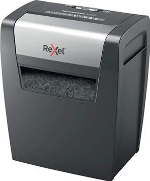 Distrugator documente manual REXEL Momentum X308, 8 coli, 15l, Cross-Cut, negru