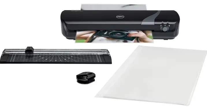 Set Craft GBC 4-in-1, laminator Inspire+ A4, trimmer, rotunjitor, 5 folii, negru