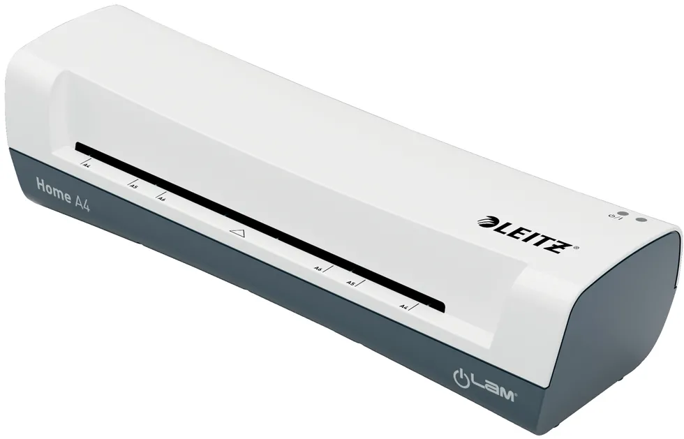 Laminator Leitz iLAM Home, A4, kit folii laminare inclus, alb-gri