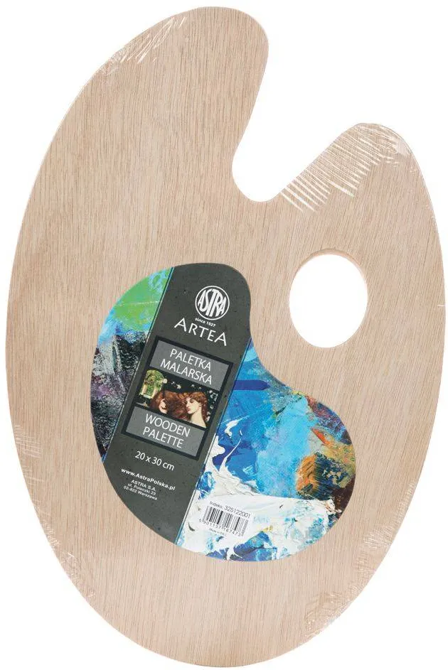 Paleta lemn pentru pictura Astra, 20x30 cm