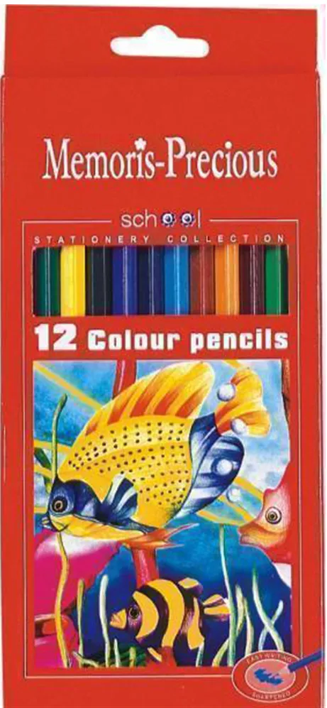 Set creioane colorateMemoris-Precious, creioane colorate, 12 bucati/cutie