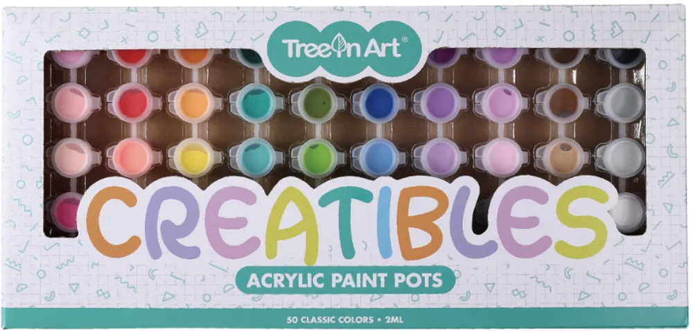 Set Memoris-Precious, tempera acrilica, 50 culori, 2 ml