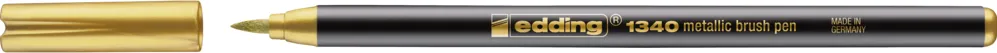 Marker Edding 1340 Metallic, varf tip pensula, auriu, 1-6 mm, pe baza de apa