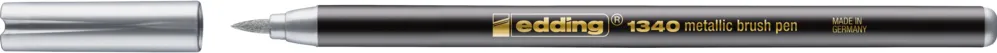 Marker Edding 1340 Metallic, varf tip pensula, 1-6 mm, argintiu