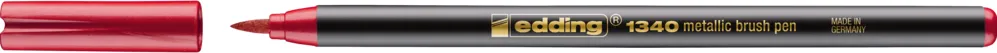 Marker Edding 1340 Metallic, varf tip pensula, rosu, 1-6 mm