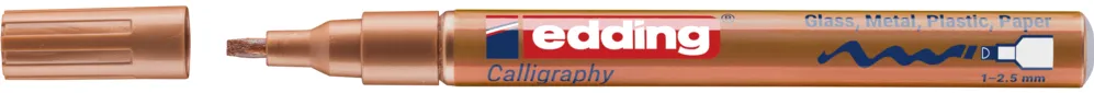 Marker cu vopsea Edding 753, calligraphy, varf 1-2.5 mm, cupru