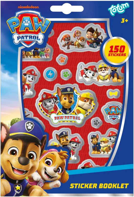 Carnetel cu stickere Creative Craft, Paw Patrol, 4 file