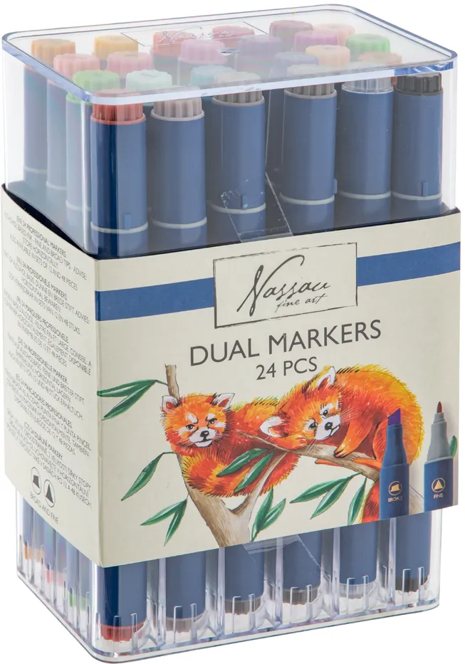 Markere Craft, 2 varfuri, 24 bucati/set