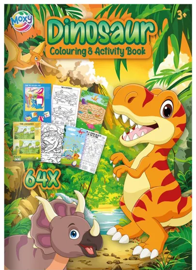 Carte de colorat si activitati A4 Creative Craft, 64 pagini, design dinozauri