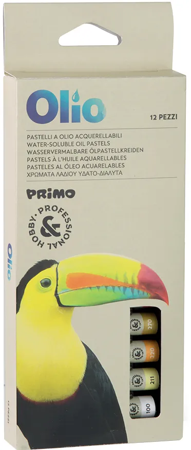Tempera pe baza de ulei Morocolor Primo, cutie 12 culori