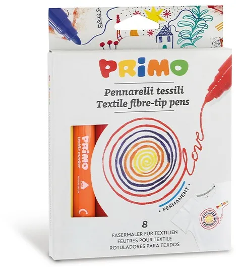 Markere textile pentru copii Morocolor Primo, 8 bucati