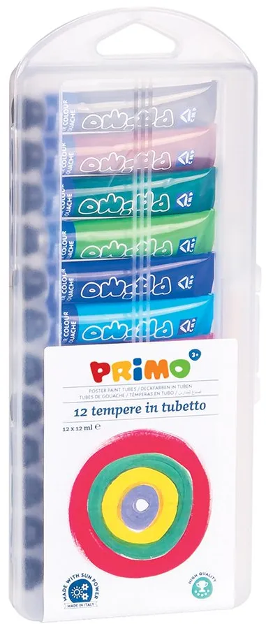 Tempera Morocolor Primo, 12 ml, 12 culori/cutie